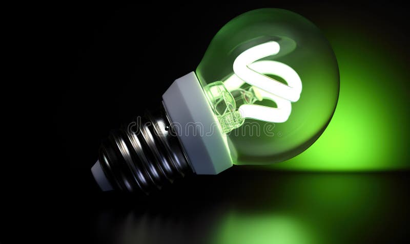Light bulb that is lit up on a black background vector illustration