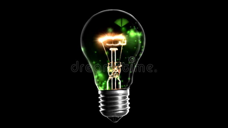 Light bulb with moth stock illustration