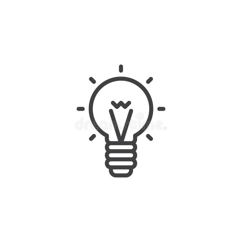 Light Bulb outline icon royalty free illustration Light Bulb outline icon royalty free illustration