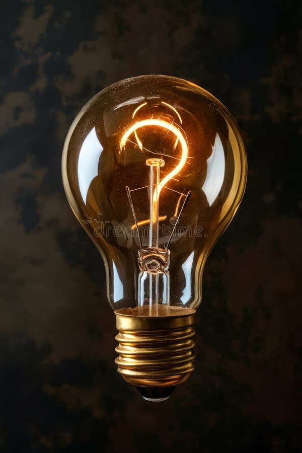 Light bulb with question mark on it. Generative AI royalty free stock photos
