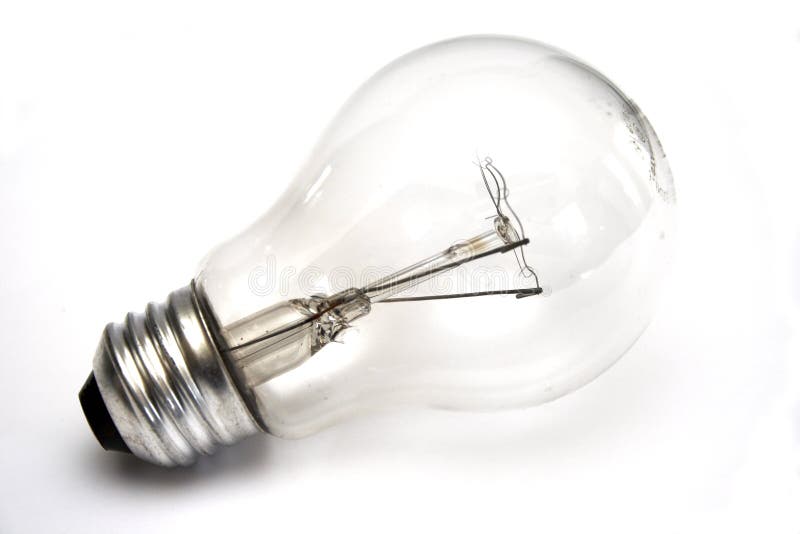 Light bulb at white background