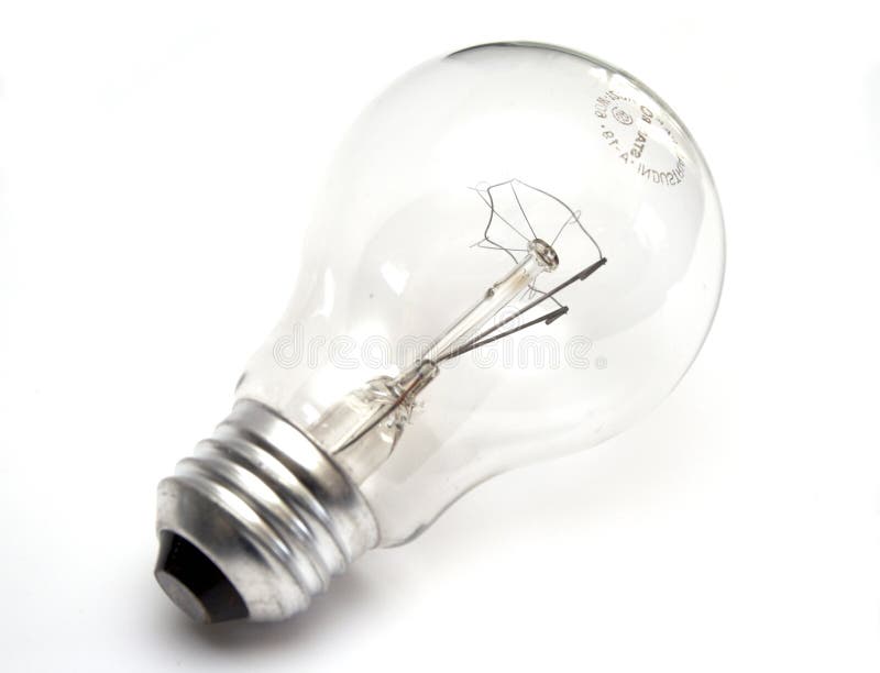 Light bulb at white background