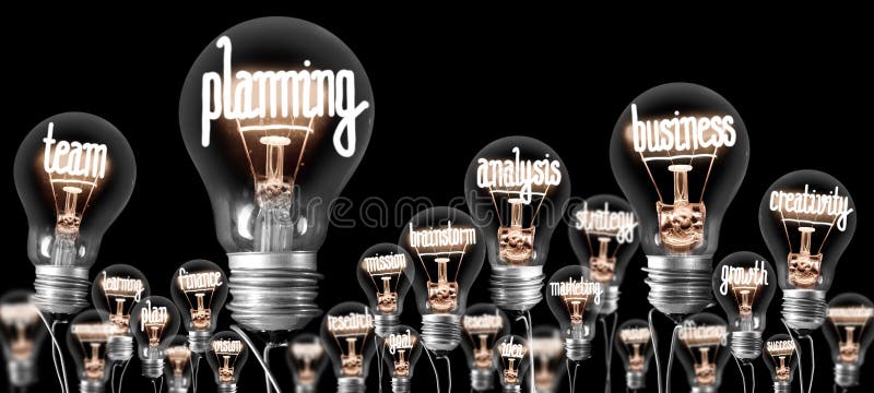 Light Bulbs with Planning Concept