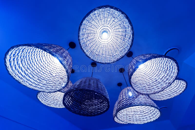 Light Bulbs on Dark Background. Interior Design Stock Photo Image of