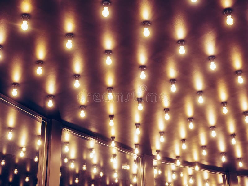 Light Bulbs Pattern Lighting Decoration Indoor Party Event Background