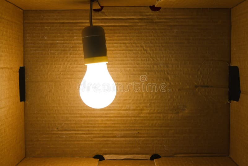 Light-bulg hanging in box