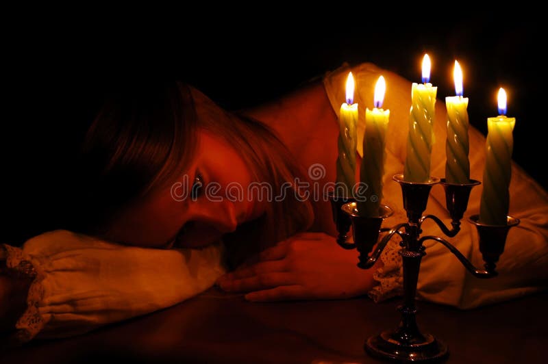 Lighting the Candles for Jewish Sabbath Stock Image Image of religion, attractive 3731647