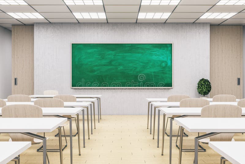 Desk Is Set Up In A Classroom Background, 3d Illustration, School Classroom  With A Smartphone In Front, E Learning And Online Education Concept  Background Image And Wallpaper for Free Download