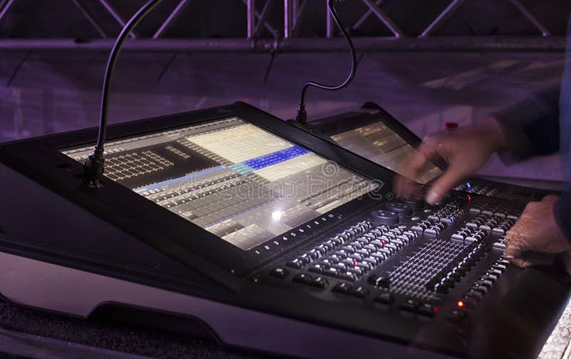 Light Console, Control Panel for Light. Stock Photo Image of panel