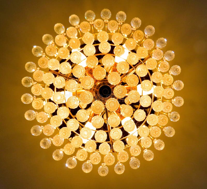 Light Crystal Ball Chandelier Stock Photo Image of color, balls 48739978