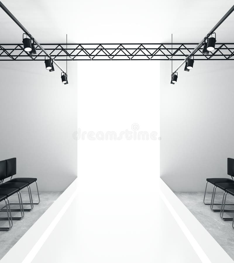 Empty fashion runway stock illustration. Illustration of catwalk - 16501095