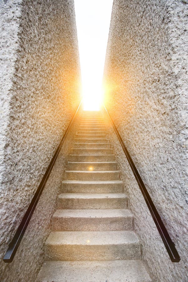 Theres A Light At The End Of The Stairway Stock Photo - Download