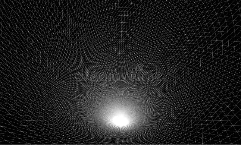 Light at the end of the tunnel. royalty free illustration