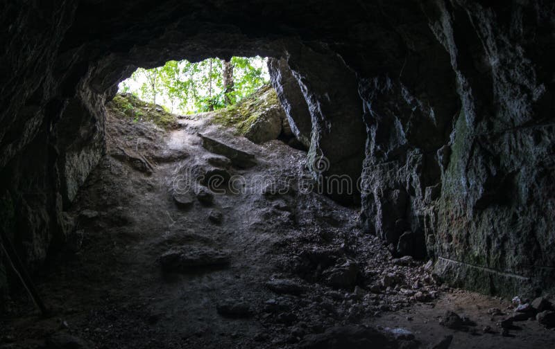 Light at the End of the Tunnel Exit from the Cave Stock Image Image