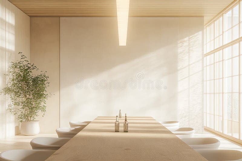 A person in a serene, light-filled minimalist office space, calmly taking a supplement from a small bottle while a laptop with a wellness app is open in the background.