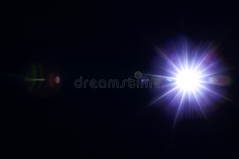 Light Flare Special Effect in Dark Black Stock Photo Image of dark