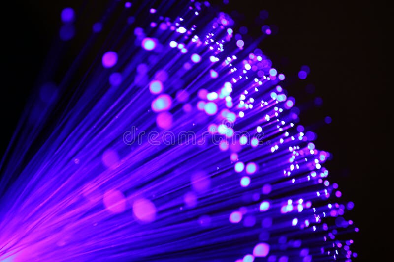 Light going through fiber optic cable stock photography Light going through fiber optic cable stock photography