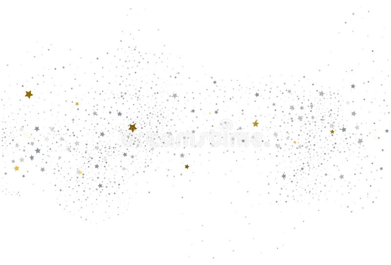 Light Gold and Light Silver Glitter Confetti Background. Stock Vector