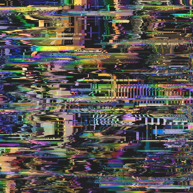 Glitch background. Unusual glitch vector backdrop. Computer screen