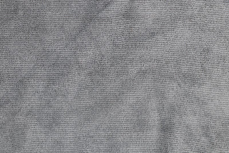 Microfiber Gray Color Fabric Towel Texture Surface, Macro Photography