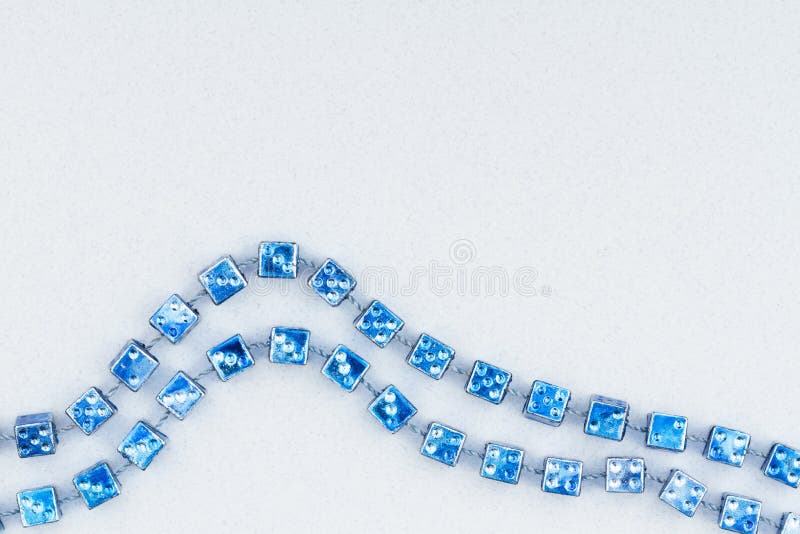 Light gray textured cardstock paper with bead border background stock image