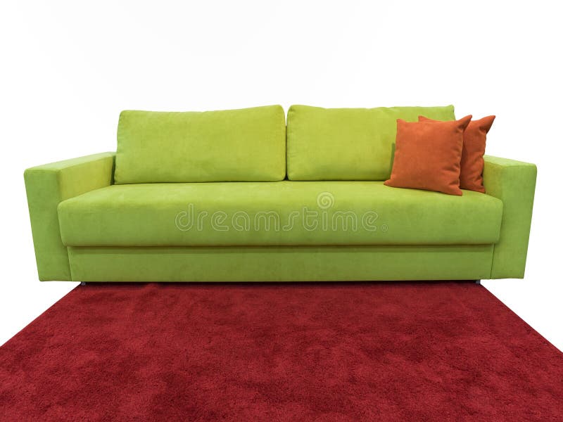 Light green sofa with pillows royalty free stock images Light green sofa with pillows royalty free stock images