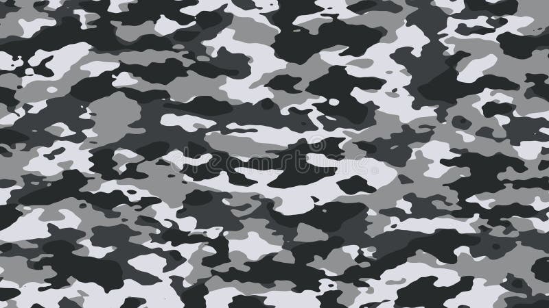Light grey or black white camouflage. Military camouflage vector illustration