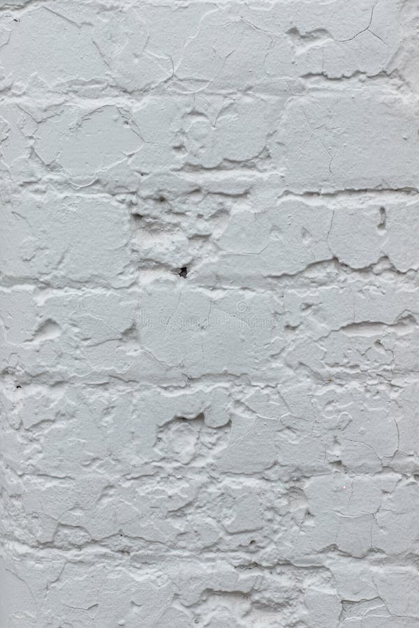 Light Grey Brick Painted Wall Textured Background Closeup. Stock Image