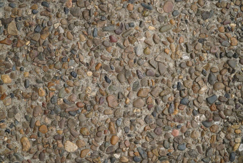 Light Grey Gravel, Pebble Floor Texture, Top View. Small Pebbles in Concrete Stock Image Image