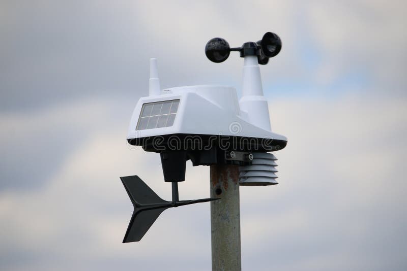Weather station on pole stock image. Image of background 139321059