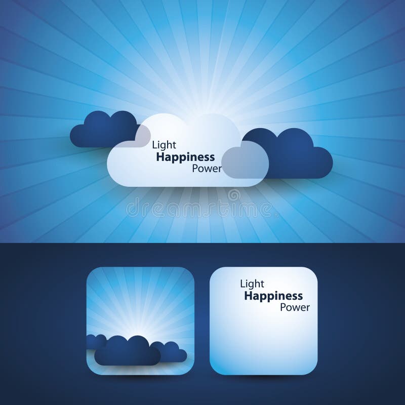 Light, happines, power - flyer or cover design stock illustration Light, happines, power - flyer or cover design stock illustration