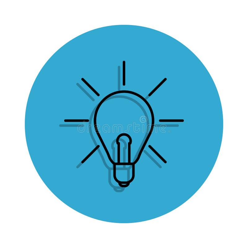 light of ideas icon. Element of school for mobile concept and web apps icon. Thin line icon with shadow in badge for website desig royalty free illustration light of ideas icon. Element of school for mobile concept and web apps icon. Thin line icon with shadow in badge for website desig royalty free illustration