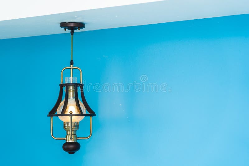 Light Lamp Decoration Interior of Bedroom Stock Image Image of