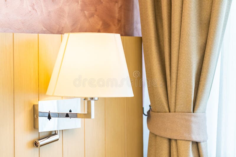 Electric Light Lamp on Wall Decoration Interior Stock Image Image of