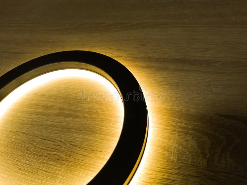 Light from LED Ring Lamp on the Table Stock Image - Image of reflection,  abstract: 232122869