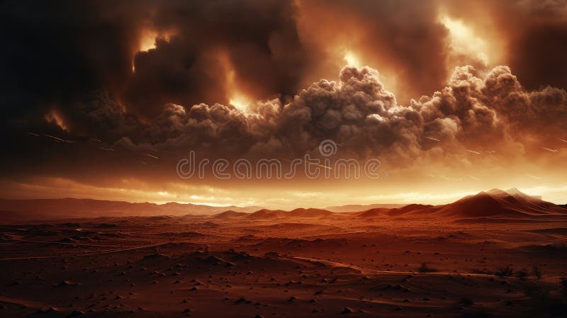 Light lunar dust storm stock illustration