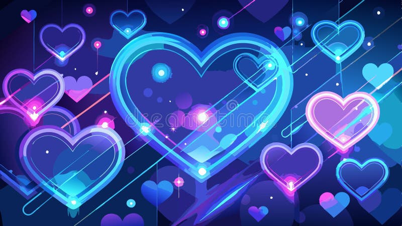 Light neon lighting bokeh valentine background. Abstract background. Vector illustration EPS. Clipart cartoon icon. Lighting bokeh vectors