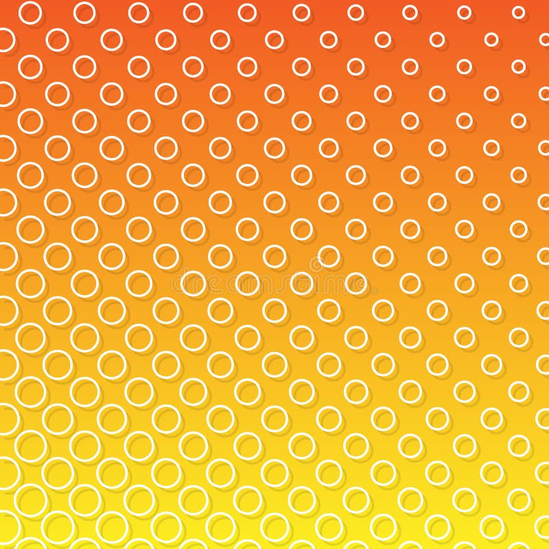 Light orange colors, vector modern geometrical circle abstract background. Dotted texture template. Geometric pattern in halftone royalty free illustration