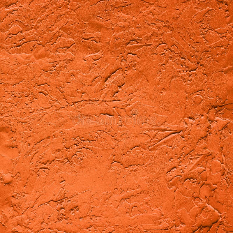 The Light Orange Wall Texture Covered with Decorative Plaster