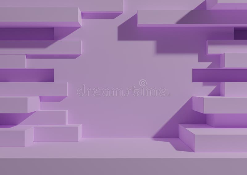Light, Pastel, Lavender Purple 3D Rendering Product Display Podium or ...
