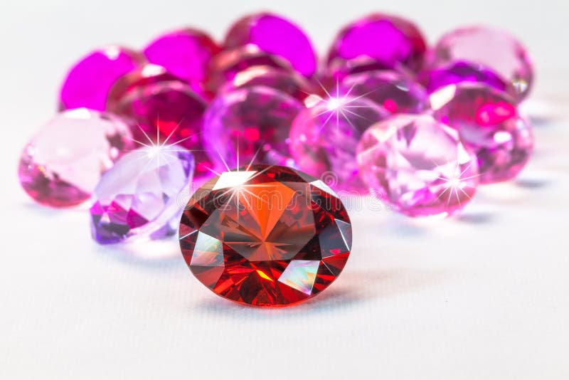 colorful gems on white background royalty free stock photography