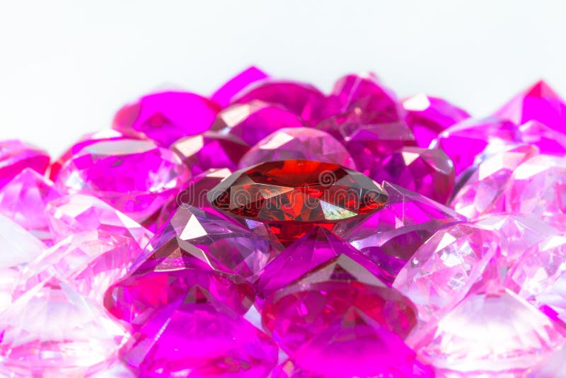 colorful gems on white background stock image
