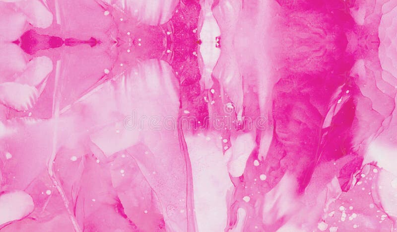 Light pink alcohol ink abstract background. Smudged soft flow liquid watercolor paint splash texture effect illustration for cards royalty free illustration
