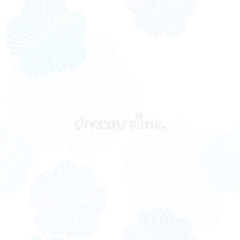 Light Pink, Blue vector seamless abstract backdrop with flowers. stock illustration