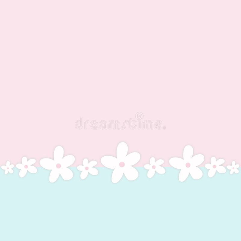 Light Pink Blue White Flower Frame Wallpaper Background Stock Vector -  Illustration of carbon, flower: 132938867