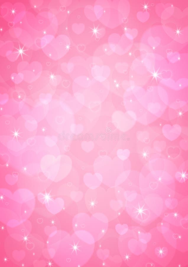 Light pink heart bokeh for love concept background. Light pink heart bokeh for love concept background