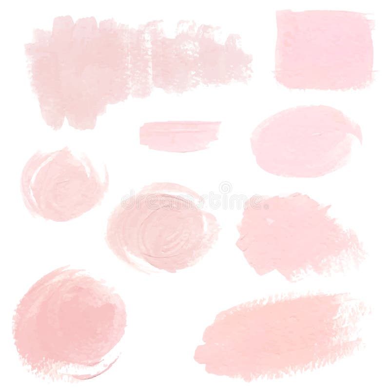 Light pink pastel acrylic brush strokes, delicate textures for logo, decoration, wedding invitation stock illustration Light pink pastel acrylic brush strokes, delicate textures for logo, decoration, wedding invitation stock illustration