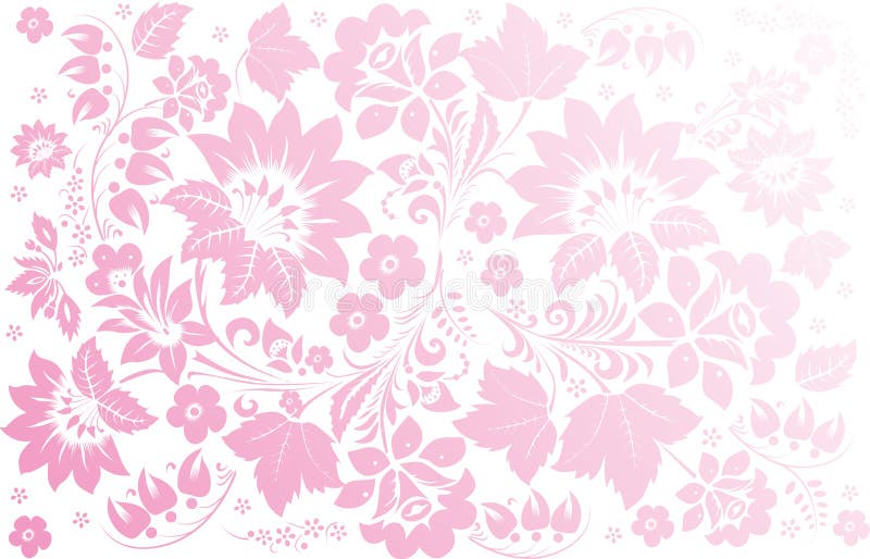 Light Pink Pattern With Flowers Stock Illustration ...
