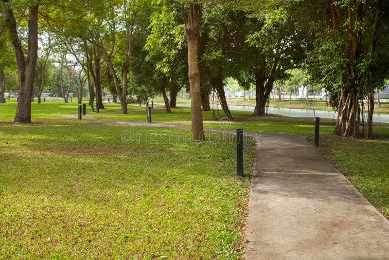 Light pole with footpath