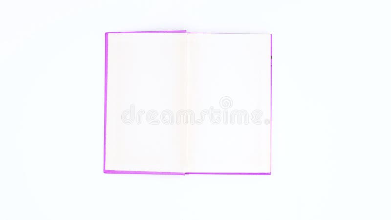 Light purple book appear and open. Stop motion vector illustration
